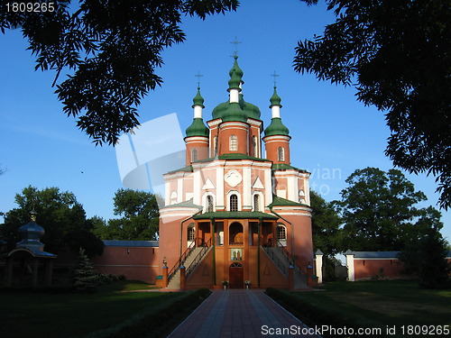 Image of Beautiful red church