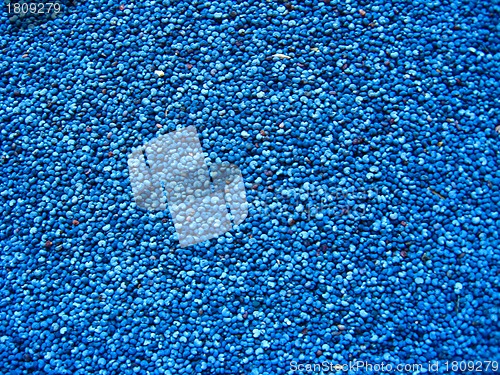 Image of blue background from grains of a poppy