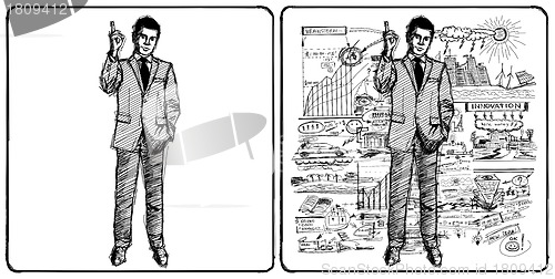 Image of Sketch male in suit