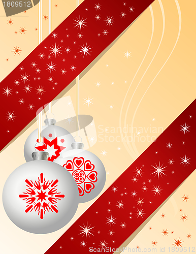 Image of Traditional Christmas ball ornaments
