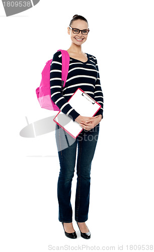 Image of Full length portrait of a college student