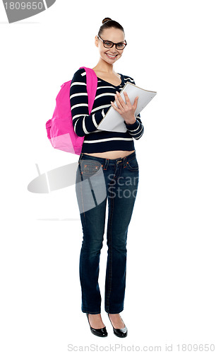 Image of Full length portrait of college student