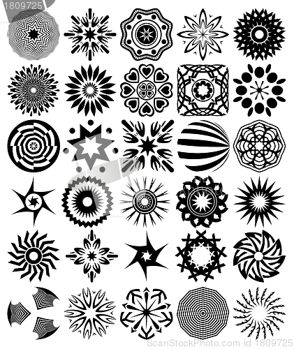 Image of 30 vector abstract symbols