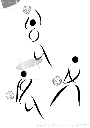 Image of Vector volleyball symbol