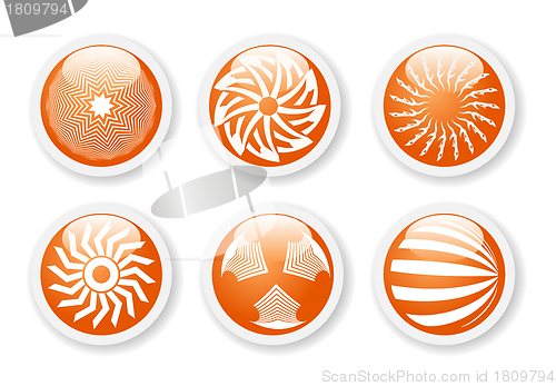 Image of Orange abstract symbols