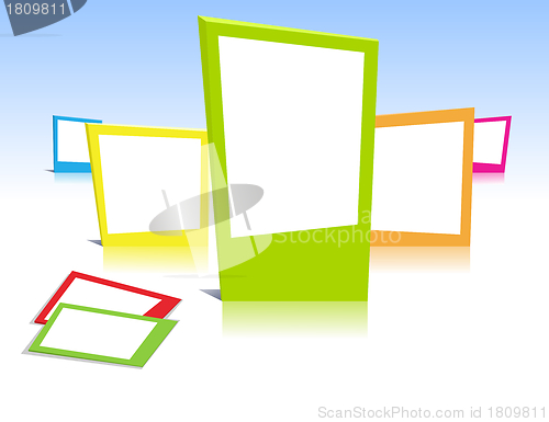 Image of Colorful photo frames in vector art