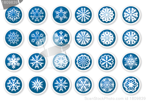 Image of Christmas snowflake stickers 