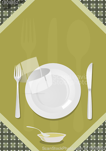 Image of Restaurant menu, green design