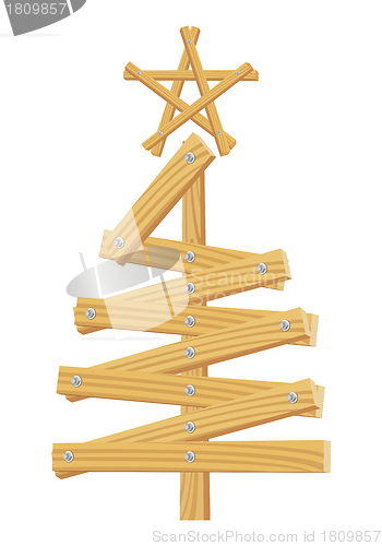 Image of Wooden Christmas tree design