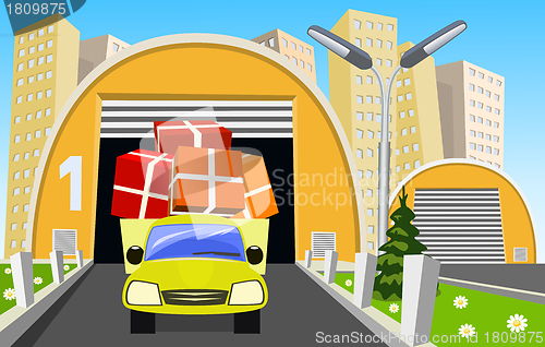 Image of Goods purchased loaded onto an outgoing truck for a customer's