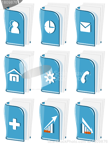 Image of Glass Business Icons