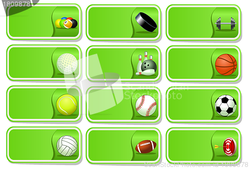 Image of  Sport balls icon set