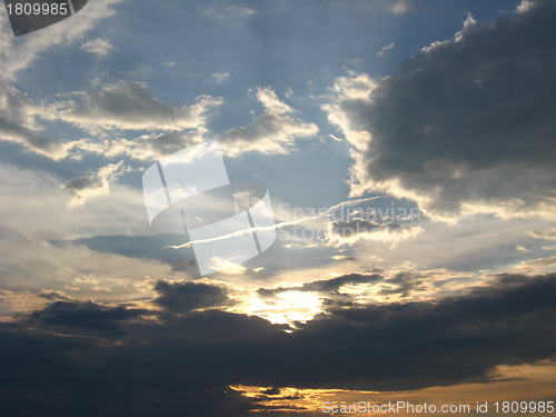 Image of Evening landscape with clouds