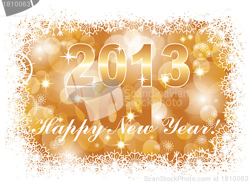 Image of christmas card with 2013 on a winter background, EPS10