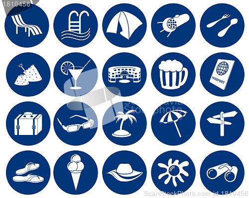 Image of travel icons set