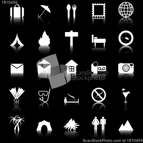 Image of travel icons set