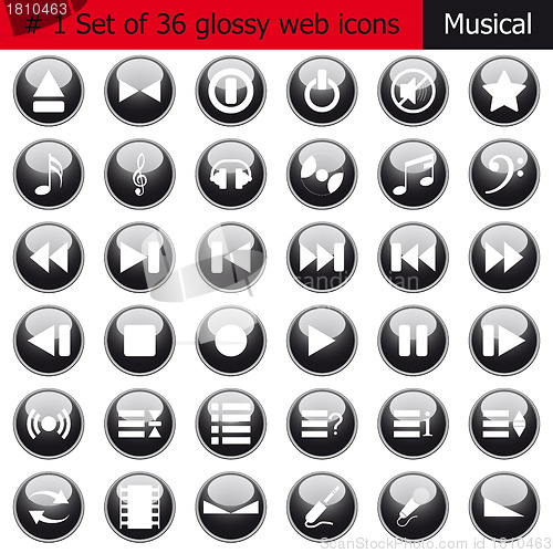 Image of icon set #1 music