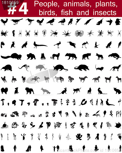 Image of vector silhouettes set