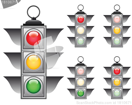 Image of traffic lights set