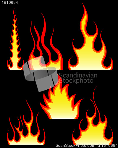 Image of fire icon set