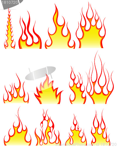 Image of fire icon set