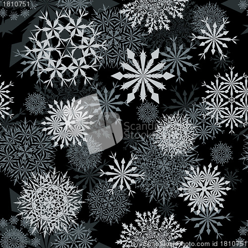 Image of seamless snowflakes background