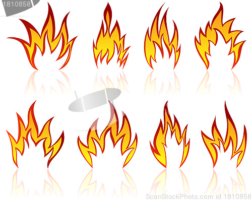 Image of fire icon set