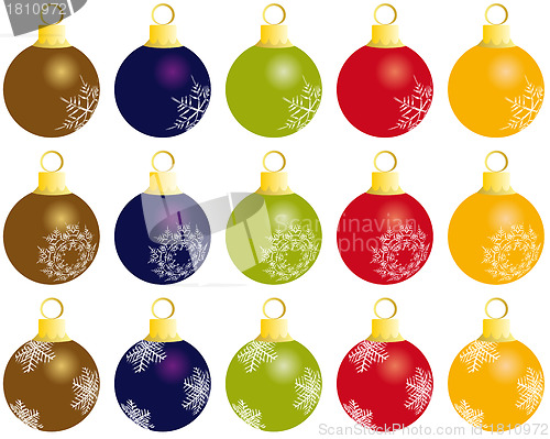 Image of christmas ball set