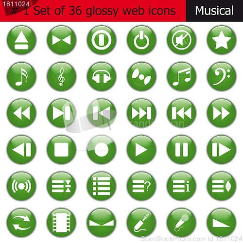 Image of icon set #1 music