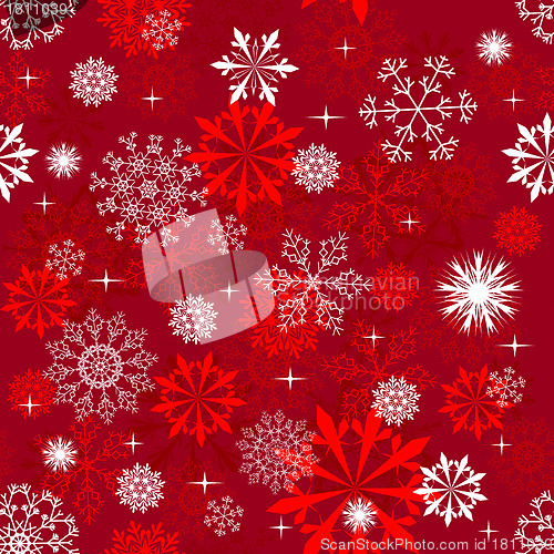 Image of seamless snowflakes background