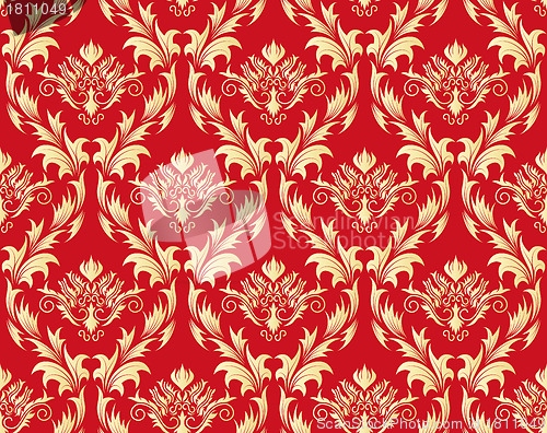 Image of seamless damask pattern