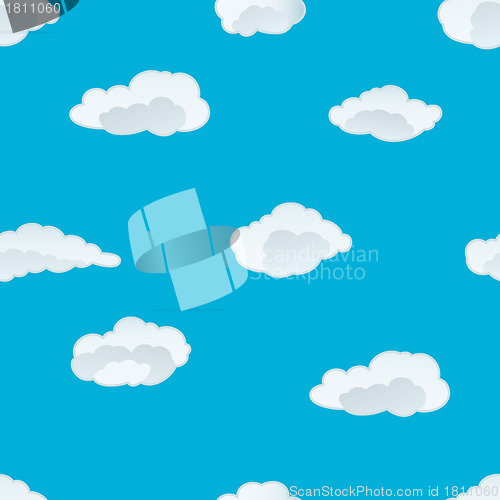 Image of seamless cloud background