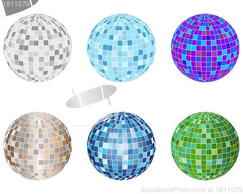 Image of disco spheres set