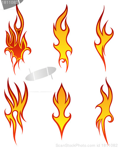 Image of fire icon set