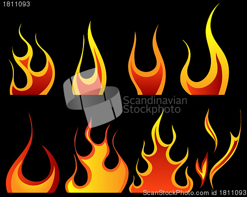 Image of fire icon set
