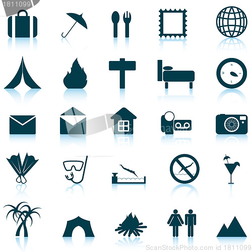 Image of travel icons set