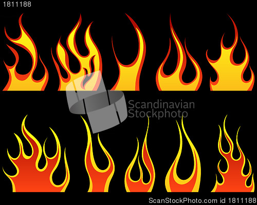 Image of fire icon set