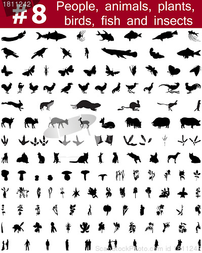 Image of vector silhouettes set