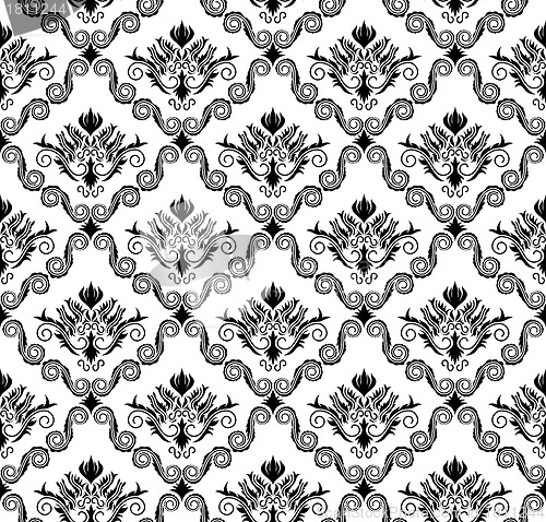 Image of seamless damask pattern