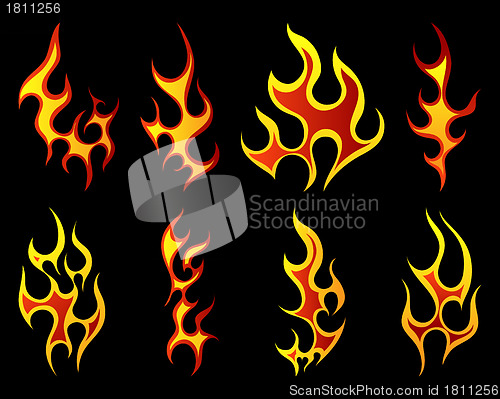 Image of fire icon set