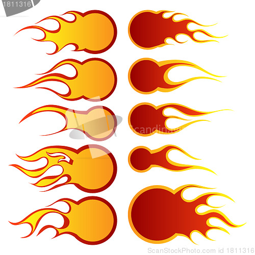 Image of fire patterns set