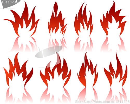 Image of fire icon set