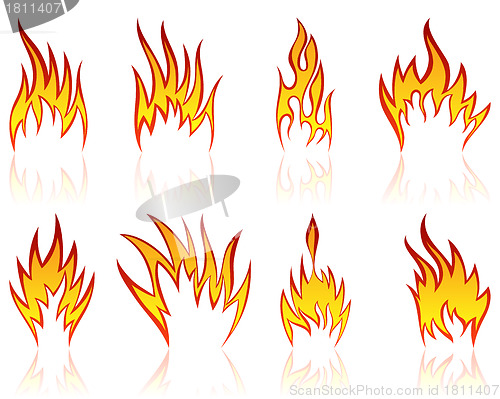 Image of fire icon set