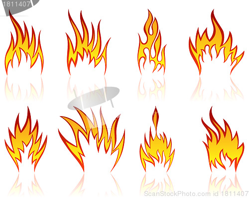 Image of fire icon set