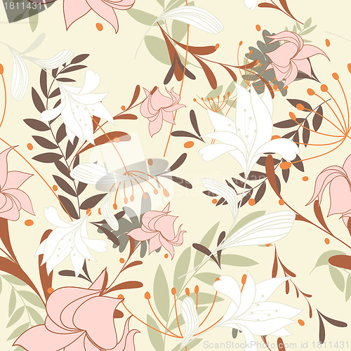 Image of seamless floral pattern