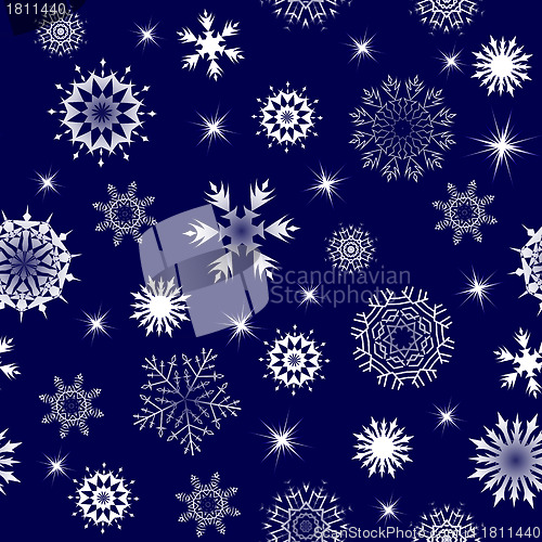 Image of seamless snowflakes background