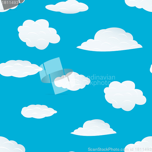 Image of seamless cloud background