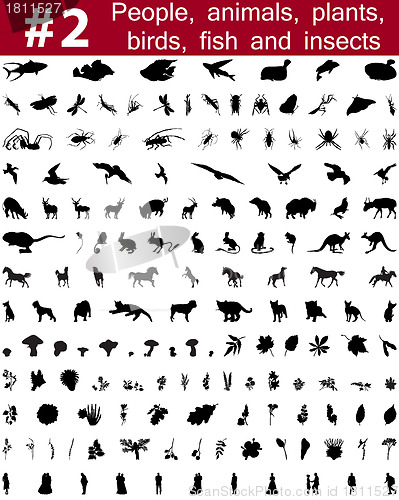 Image of vector silhouettes set