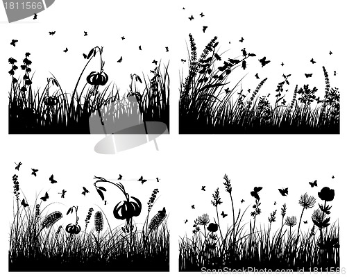 Image of meadow silhouettes