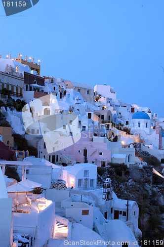 Image of dusk santorini